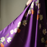 Carré Cenefa Rosas Berenjena