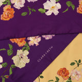 Carré Cenefa Rosas Berenjena