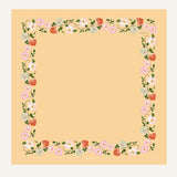 Carré Cenefa Rosas Camel 70x70