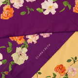 Carré Cenefa Rosas Camel 70x70