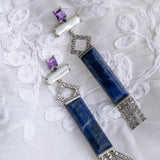 Fringed Perpetua earrings with sodalite