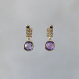 Perpetua earrings with amethyst