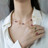 Perpetua semi-rigid necklace with amethyst