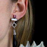 Perpetua earrings with black onyx