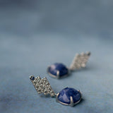 Perpetua wings earrings with sodalite