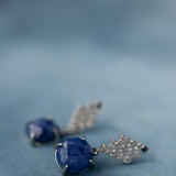 Perpetua wings earrings with sodalite