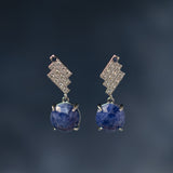 Perpetua wings earrings with sodalite