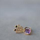 Perpetua earrings with amethyst