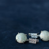 Perpetua round earrings with amazonite