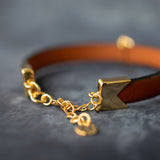 Gold-plated leather Perpetua bracelet