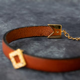 Gold-plated leather Perpetua bracelet